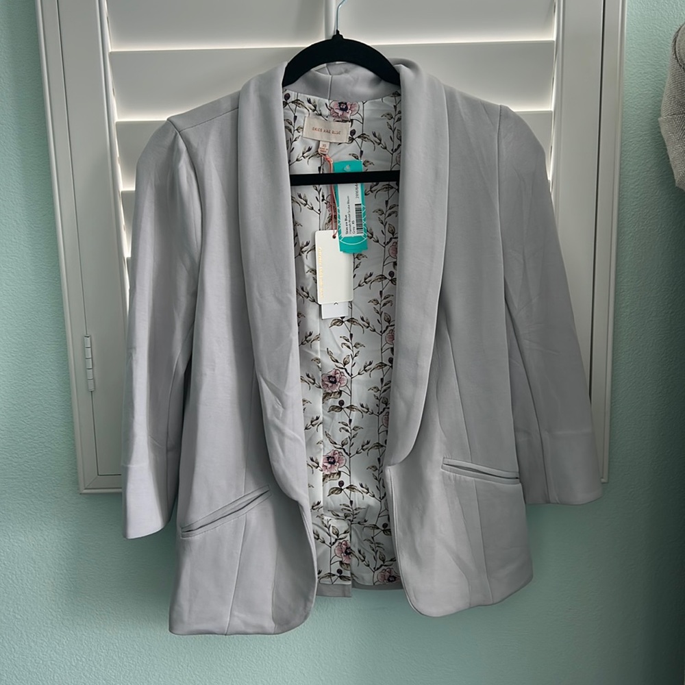Skies Are Blue XS Hannah Modal scuba blazer NWT